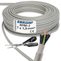 EBROM NYM-J Installationsleitung 7x1,5mm² Grau