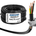 EBROM H03VV-F PVC-Schlauchleitung 4x0,75mm² Schwarz
