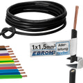 EBROM H07V-K Aderleitung flexibel 1,5mm² Schwarz