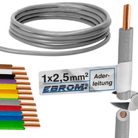 EBROM H07V-U Aderleitung starr 2,5mm² Grau – Position 1