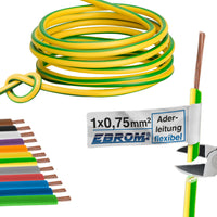 EBROM H05V-K Aderleitung flexibel 0,75mm² Grün/Gelb – Position 1