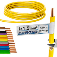 EBROM H07V-U Aderleitung starr 1,5mm² Gelb – Position 1