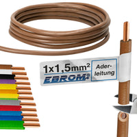 EBROM H07V-U Aderleitung starr 1,5mm² Braun – Position 1