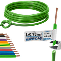 EBROM H05V-K Aderleitung flexibel 0,75mm² Grün – Position 1