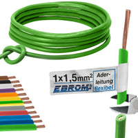 EBROM H07V-K Aderleitung flexibel 1,5mm² Grün – Position 1