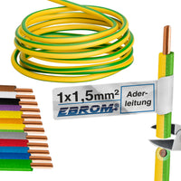 EBROM H07V-U Aderleitung starr 1,5mm² Grün/Gelb – Position 1