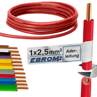 EBROM H07V-U Aderleitung starr 2,5mm² Rot – Position 1