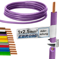 EBROM H07V-U Aderleitung starr 2,5mm² Violett – Position 1