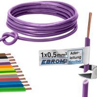 EBROM H05V-K Aderleitung flexibel 0,5mm² Violett – Position 1