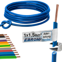 EBROM H07V-K Aderleitung flexibel 1,5mm² Dunkelblau – Position 1