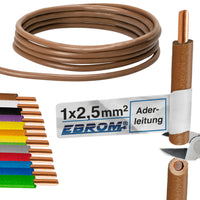 EBROM H07V-U Aderleitung starr 2,5mm² Braun – Position 1
