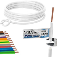 EBROM H05V-K Aderleitung flexibel 0,5mm² Weiss – Position 1
