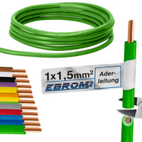 EBROM H07V-U Aderleitung starr 1,5mm² Grün – Position 1