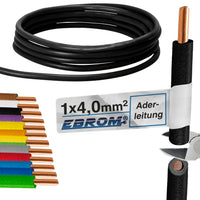 EBROM H07V-U Aderleitung starr 4mm² Schwarz – Position 1