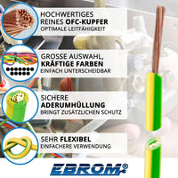 EBROM H07V-K Aderleitung flexibel 2,5mm² Grün/Gelb – Position 2