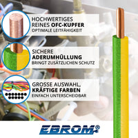 EBROM H07V-U Aderleitung starr 1,5mm² Grün/Gelb – Position 2