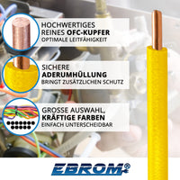 EBROM H07V-U Aderleitung starr 1,5mm² Gelb – Position 2