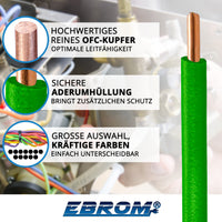 EBROM H07V-U Aderleitung starr 1,5mm² Grün – Position 2