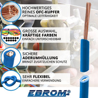 EBROM H05V-K Aderleitung flexibel 0,5mm² Dunkelblau – Position 2