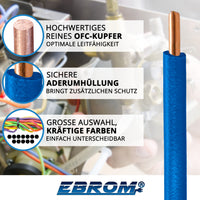 EBROM H07V-U Aderleitung starr 1,5mm² Dunkelblau – Position 2
