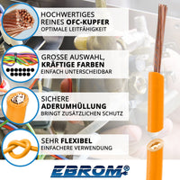 EBROM H07V-K Aderleitung flexibel 1,5mm² Orange – Position 2