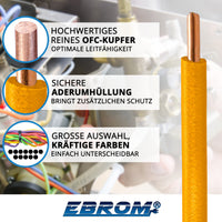 EBROM H07V-U Aderleitung starr 1,5mm² Orange – Position 2