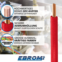 EBROM H07V-U Aderleitung starr 1,5mm² Rot – Position 2