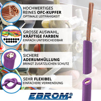 EBROM H05V-K Aderleitung flexibel 0,75mm² Violett – Position 2