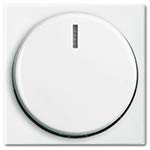 BUSCH-JÄGER, LED-Drehdimmer (LED Dimmer) 6523 U-102 mit Dimmerscheibe Zentralscheibe 2115-914 in Balance Si alpinweiß (6523U 102) 6523U102