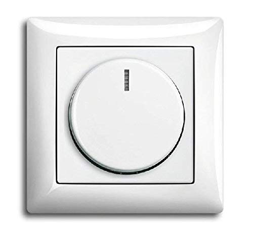 BUSCH-JAEGER Busch Balance SI LED Dimmer Komplett-Set - Alpinweiß (1x Dimmer + Abdeckung, 1x Rahmen 1fach)