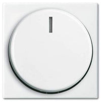 BUSCH-JÄGER, LED-Drehdimmer (LED Dimmer) 6523 U-102 (6523U 102) 6523U102 mit Zentralscheibe 2115-914 in Balance Si alpinweiß