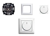 Komplett-Set BUSCH-JÄGER, LED-Drehdimmer im eleganten Busch Balance SI Design -alpinweiß- 914 neues Modell 6523 U-102 - Nachfolger zu 6523U