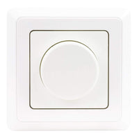 REV Ritter LED (5-100 Watt) Dimmer PrimaLuxe, weiß, Phasenabschnitt-Dreh-Helligkeitsregler (Glühlampe 25-300 Watt) inkl. Rahmen und Dimmerscheibe, Unterputz Dimmer LED Drehdimmer