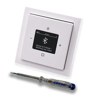 Busch Jäger DAB+ Unterputz Bluetooth (in and out) Radio (8217U-101) Future Linear Studioweiß, Komplett-Set 8217 U – 101, Rahmen und Radioabdeckung inkl. EBROM Phasenprüfer zur Montage des Geräts