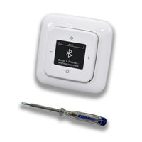 Busch Jäger DAB+ Unterputz Bluetooth (in and out) Radio (8217U-101) Reflex SI alpinweiß, Komplett-Set 8217 U – 101, Rahmen und Radioabdeckung inkl. EBROM Phasenprüfer zur Montage des Geräts