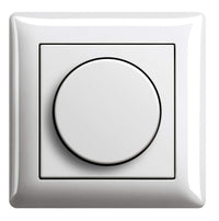REV Ritter LED 5-100 Watt Unterputz Drehdimmer Dimmer PrimaLuxe + GIRA Rahmen 021103 und Dimmerscheibe 065003 reinweiß glänzend, Phasenabschnitt-Dreh-Helligkeitsregler, Glühlampe 25-300 Watt