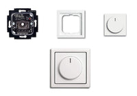 Komplett-Set BUSCH-JÄGER, LED-Drehdimmer in Future Linear Studioweiß -184K neues Modell 6523 U-102 - Nachfolger zu 6523U