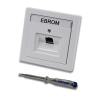 Busch Jäger, Rutenbeck Unterputz Netzwerkdose Ethernet 10 Gigabit/S (10GbE) KAT6A 6A - 1x RJ45 Anschluss in Future Linear Studioweiß Rahmen + Abdeckung inkl. EBROM Phasenprüfer zur Montage des Geräts