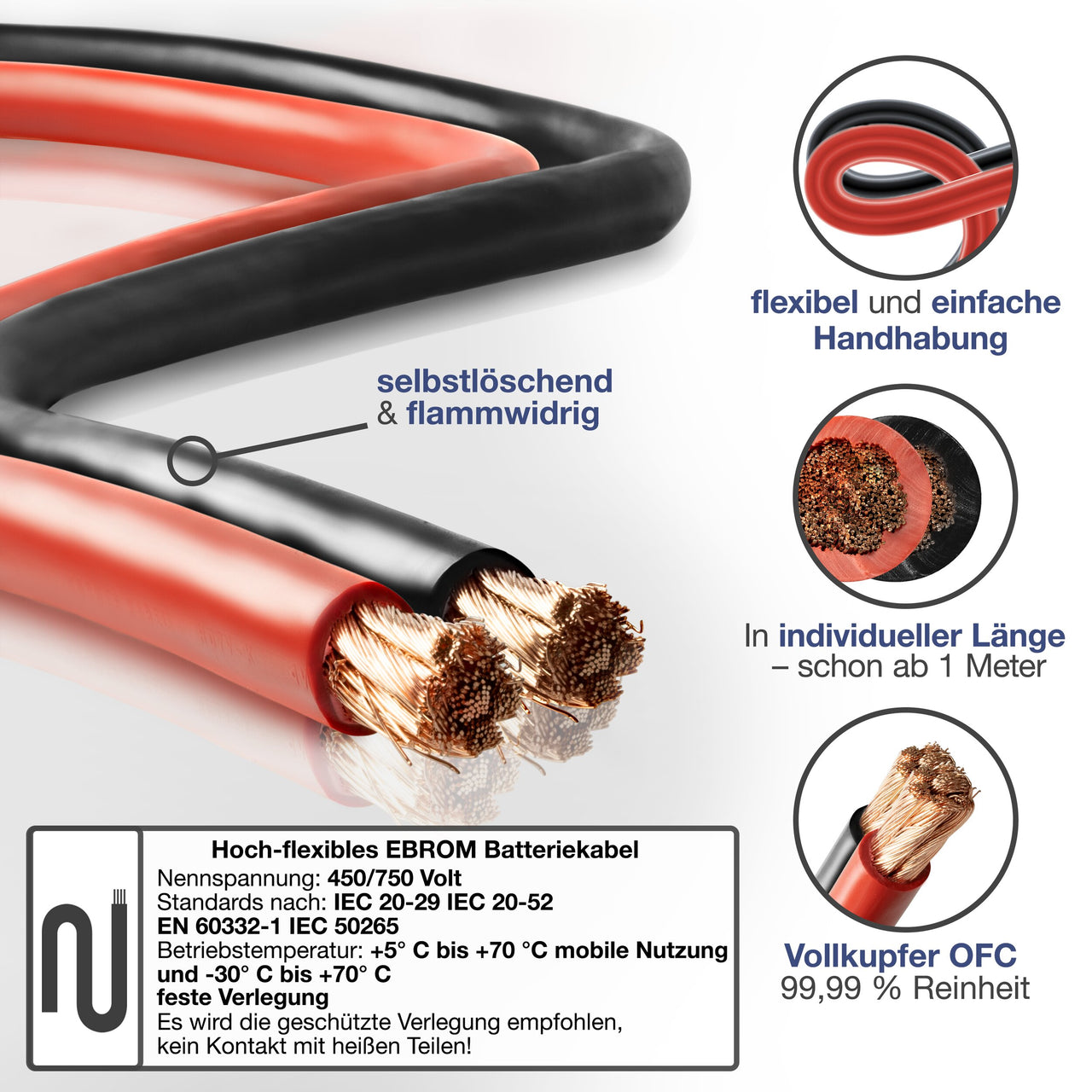 EBROM HI-FLEX Batteriekabel hochflexibel 4mm² Schwarz – Position 5