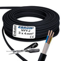 EBROM NYY-J Erdkabel 3x4mm² Schwarz