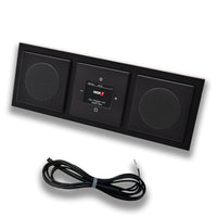 Busch Jäger DAB+ (DAB PLUS) Unterputz Radio 8215U-101 Future SCHWARZ MATT, Set mit 2 x Lautsprecher, Abdeckungen, Rahmen + 0,9 m EBROM Wurfantenne zur Empfangsoptimierung - 8215 U – 101
