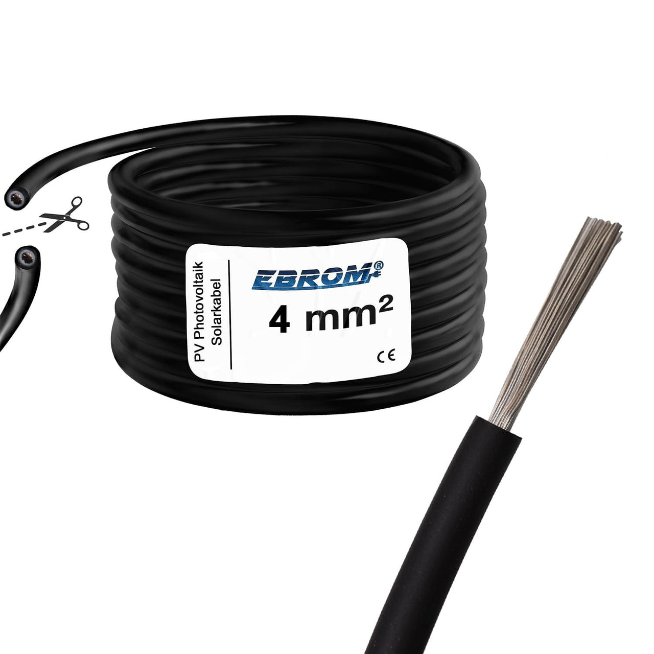EBROM H1Z2Z2-K Solarkabel 4mm² Schwarz