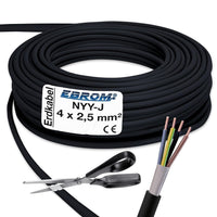EBROM NYY-J Erdkabel 4x2,5mm² Schwarz