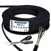 EBROM NYY-J Erdkabel 4x1,5mm² Schwarz
