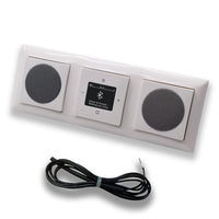 Busch Jäger DAB+ Unterputz Bluetooth Radio 8217U-101 Balance Si alpinweiß Komplett-Set + 2 x Lautsprecher + 0,9 m EBROM Wurfantenne zur Empfangsoptimierung - 8217 U -101 BT Radio