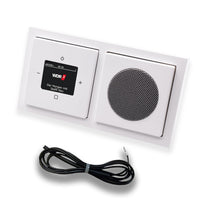 Busch Jäger DAB+ (DAB PLUS) Unterputz Radio 8215U-101 Future Linear Studioweiß, Set mit Lautsprecher, Abdeckungen, Rahmen + 0,9 m EBROM Wurfantenne zur Empfangsoptimierung - 8215 U – 101
