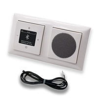 Busch Jäger DAB+ Unterputz Bluetooth (in and out) Radio 8217U-101 Balance SI alpinweiß, Set mit Lautsprecher, Abdeckungen und Rahmen + 0,9 m EBROM Wurfantenne zur Empfangsoptimierung - 8217 U – 101