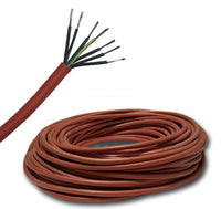 EBROM SIHF Silikonleitung 7x1,5mm² Rotbraun