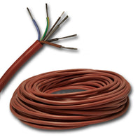 EBROM SIHF Silikonleitung 5x1,5mm² Rotbraun