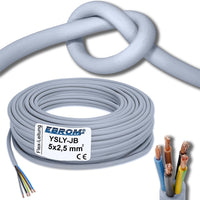 EBROM YSLY-JB Verlegekabel flexibel 5x2,5mm² Grau